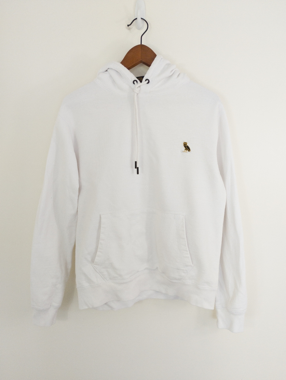 OVO Owl Logo White Hoodie Size Small
